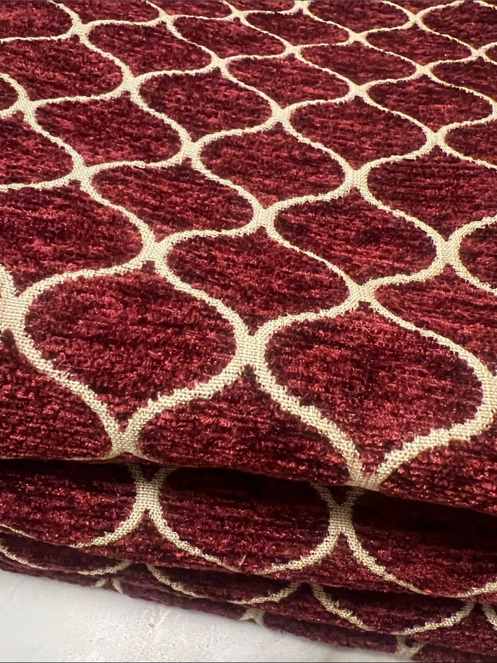 3 Continuous Yds Crimson / Brick / Upholstery Fabric, 57” Wide Home Dec Fabric